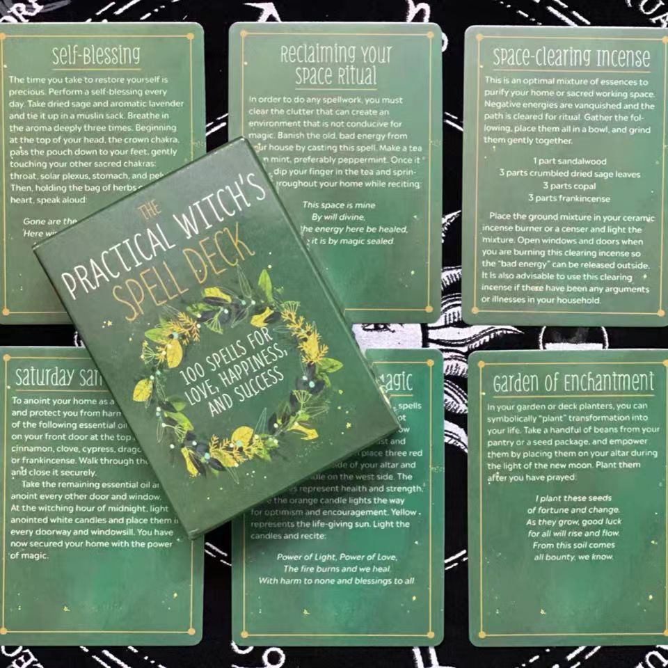 「寶時玄境」見習女巫神諭卡 The Practical Witch's Spell Deck  英文訂製牌卡 桌遊
