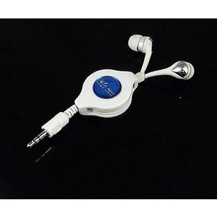 MP3耳機 重低音輸出 入耳式 動態銅圈釹鐵硼強磁驅動 伸縮線設計 總長115公分 白色