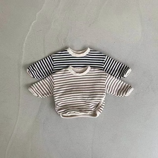 韓國嬰兒襯衫條紋長袖上衣兒童襯衫 0-3 歲