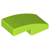 LEGO 樂高 萊姆綠色 平滑磚 曲面磚 弧形磚 Slope Curved 1X2 No Studs 11477