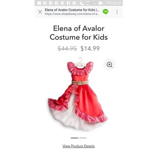 迪士尼正品艾蓮娜公主裝3T萬聖節裝扮女童洋裝