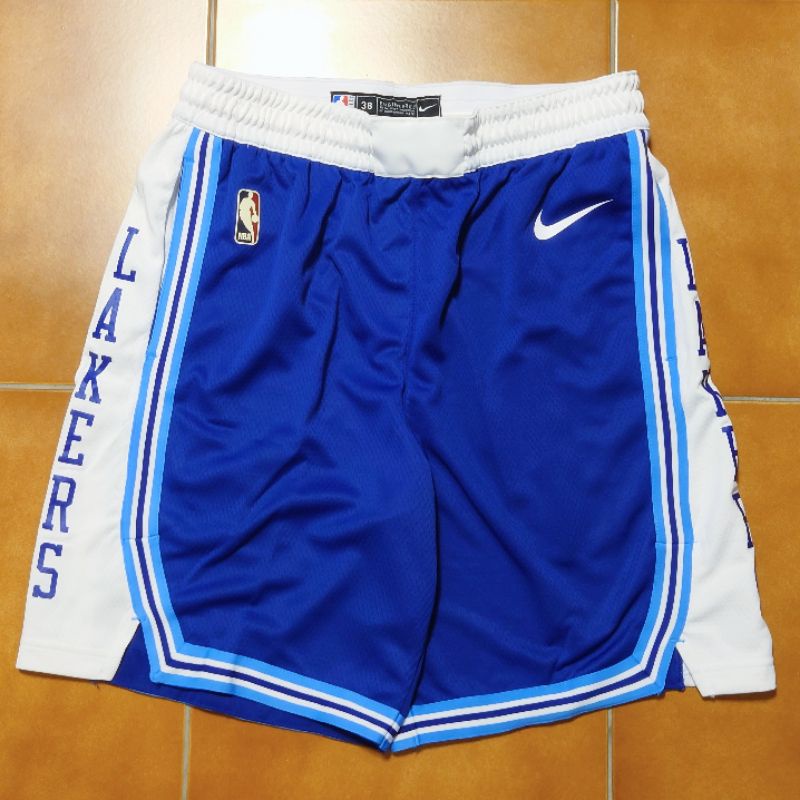 Nike NBA 湖人隊 草寫藍 球褲 短褲 Kobe LBJ 曼巴