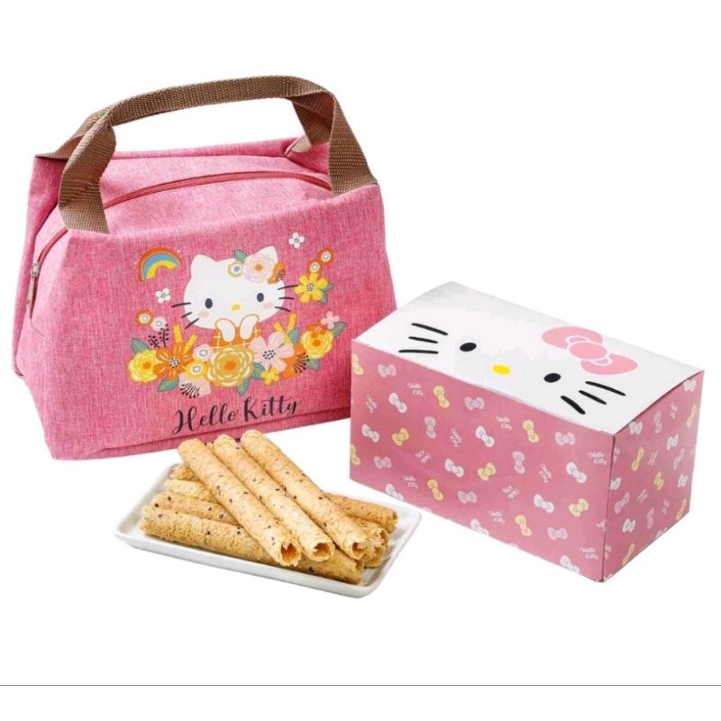 三麗鷗Hello Kitty ❤️ 2022年芝麻蛋捲（粉）花漾禮盒✨️蛋奶素❤️提袋功能超強大的喲🌷✨️👍