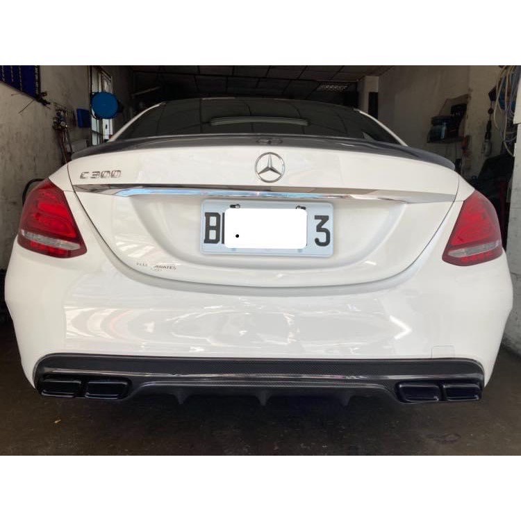 賓士 Benz W205 S205 63款碳纖維後下巴 C63後下巴 C300碳纖後下巴 C43後唇 C250後下巴