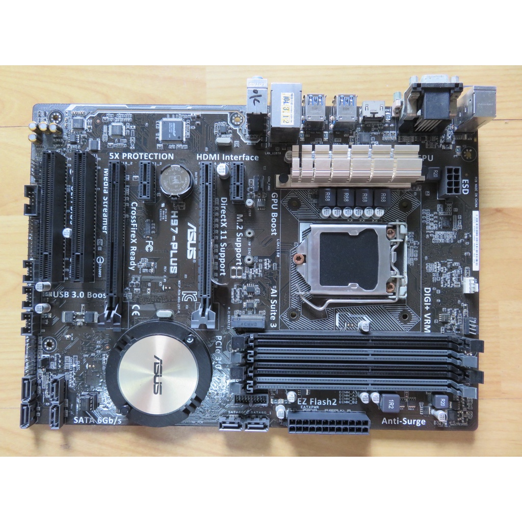 A.1150主機板-華碩 H97-PLUS DDR3 雙通道 i3/i5/i7 M.2 PCIE HDMI 直購價980