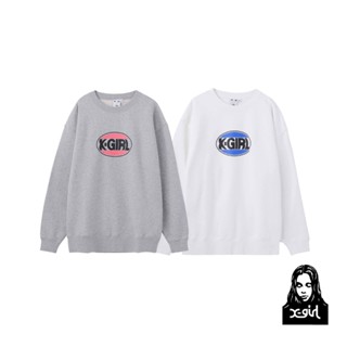 x-girl OVAL LOGO CREW SWEAT TOP 大學Ｔ 105223012011