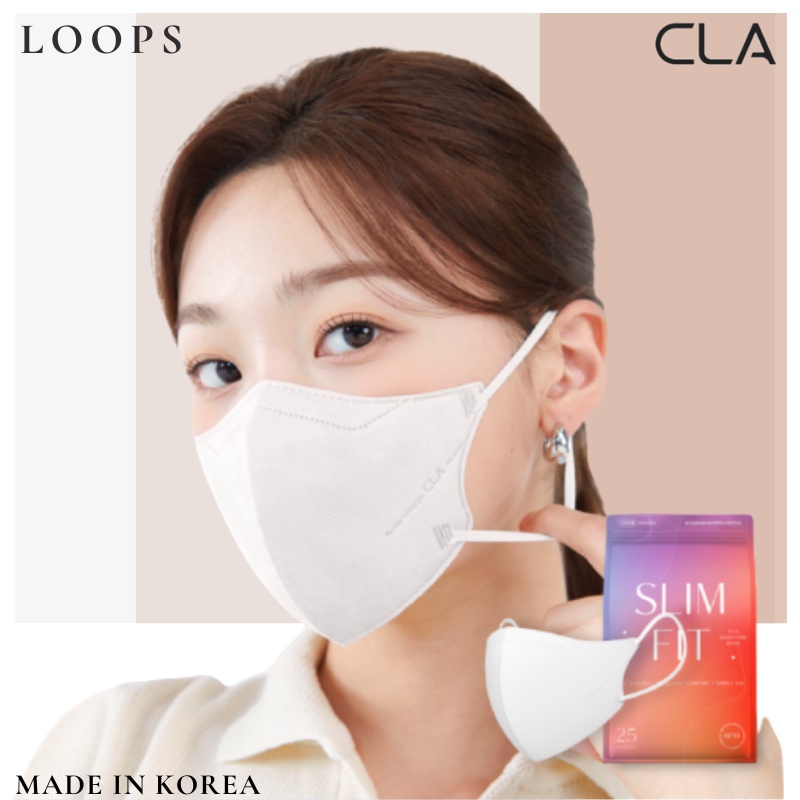 Loops  🔥現貨 CLA韓國修身口罩 25入袋裝🔥 CLA 2D kf94韓國進口 3d立體口罩 四層口罩