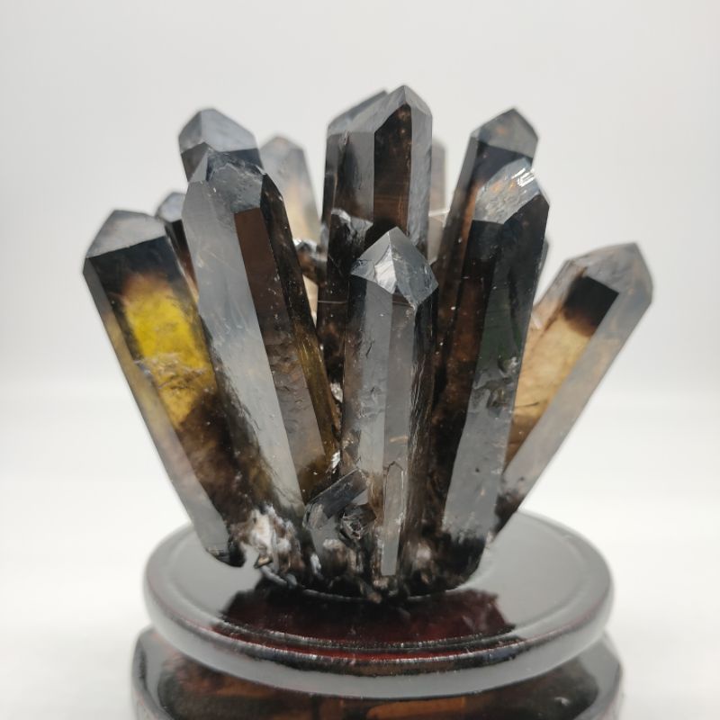 『靖靖水晶礦石』茶晶簇 晶簇 茶黃晶 黃水晶