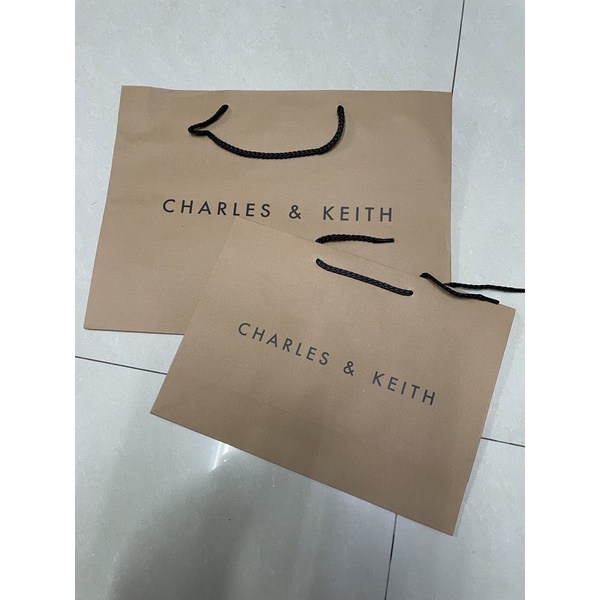 二手 小CK CHARLES&amp;KEITH 紙袋 手提袋 牛皮紙袋 環保袋