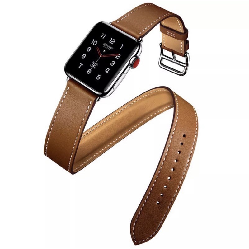 全新❤️Apple Watch質感棕皮質錶帶💯