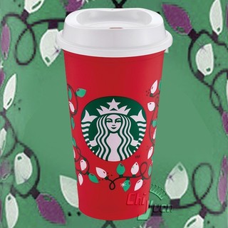 Starbucks 台灣星巴克 2021 聖誕節 耶誕燈飾溫變 Kermit 隨行杯 16oz 隨行杯 環保杯 聖誕紅杯