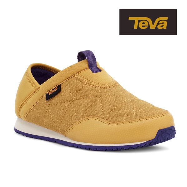 【TEVA】中童 ReEmber 兩穿式防潑水菠蘿麵包鞋/休閒鞋/懶人鞋/童鞋(蘇玳黃-)黃色