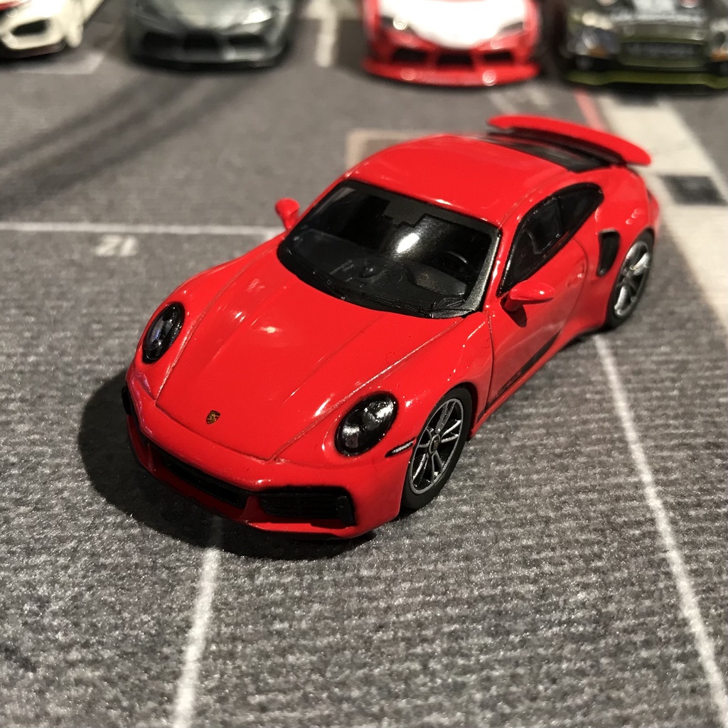 免運 MINI GT Porsche 911 992 Turbo S 保時捷 紅 423 模型車 小汽車 1:64