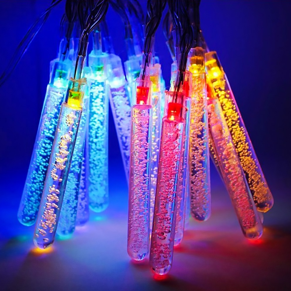 【傑太光能】 C-29 太陽能 30LED冰錐燈串 透明戶外防水燈串 庭院裝飾燈(彩色)