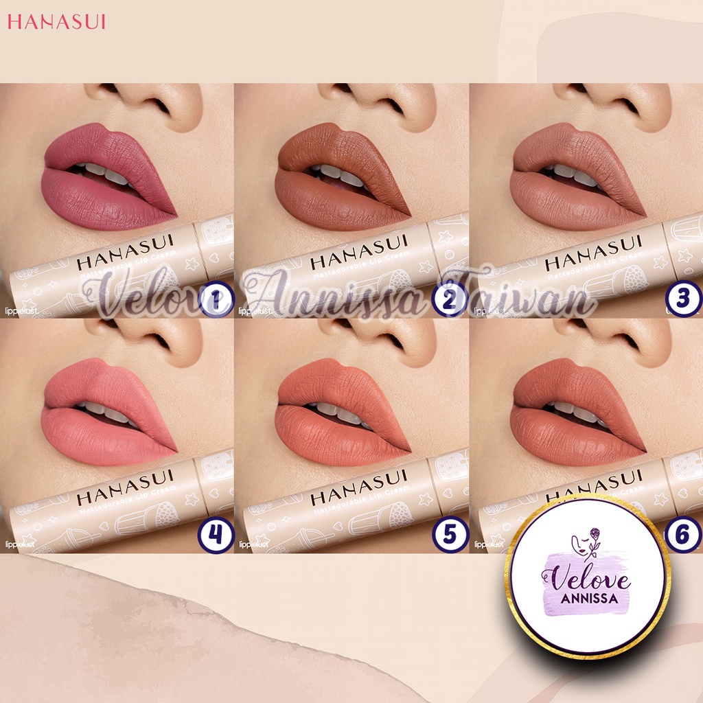 Lip Cream Hanasui Boba Mattedorable Velvet Matte Lipcream