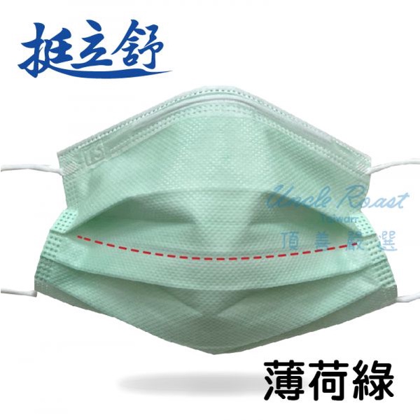 🤘台灣製 挺立舒 薄荷綠 成人醫用(立體+平面)口罩(30入/盒)