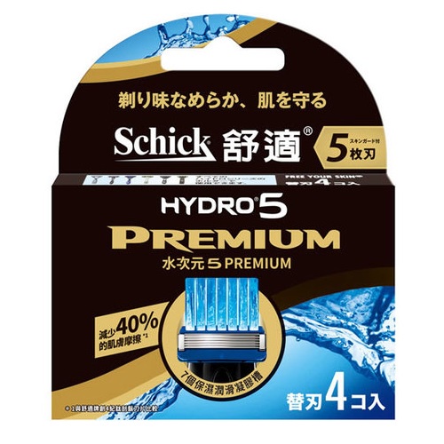舒適Schick水次元5 Premium刮鬍刀片4PC支 x 1【家樂福】