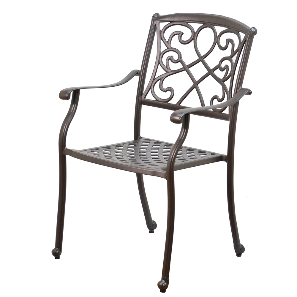【YU Living】北歐風鋁製花園椅4件組 戶外休閒椅 花園椅 (四件一組/黑色) [折扣碼現折]