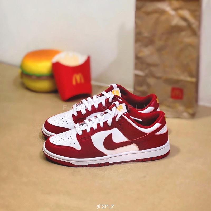 【Fashion SPLY】Nike Dunk Low Gym Red 白紅 黃標 休閒鞋 DD1391-602 186
