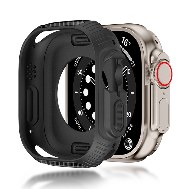 新款8代保護殼適用Apple Watch 8 Ultra 49mm蘋果手錶8代防摔鏤空半包保護殼