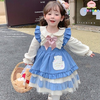 🎏桃氣BABY🍑 女童洛麗塔公主裙秋季2021新款小女孩可愛蘿莉塔禮服連衣裙仙女裙 洋裝