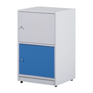 【PA1008-01】二門塑鋼置物櫃 (PW-002)(白藍門、白色)(桃園以南請詢運費)