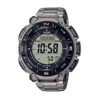 【CASIO】PROTREK PRG-340T-7 太陽能登山錶系列/鈦金屬鍊帶/51mm/公司貨【第一鐘錶】