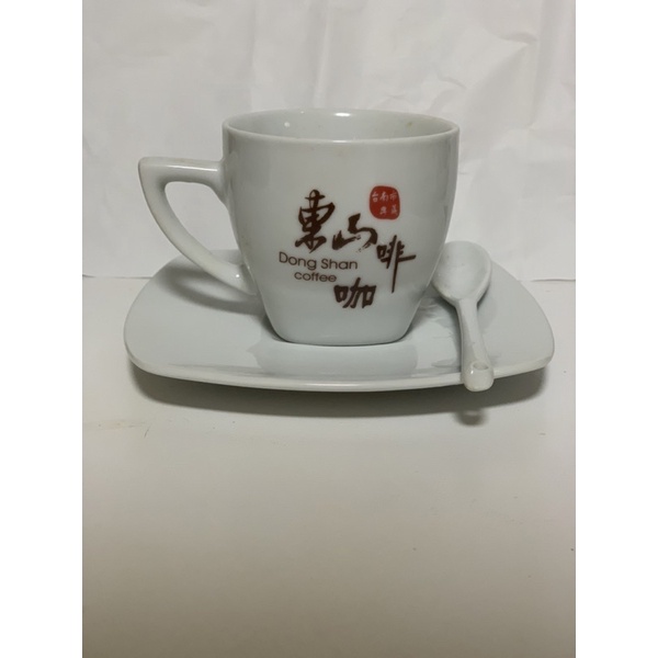台南東山白色咖啡杯+咖啡盤 復古咖啡杯盤 （全新台北現貨)