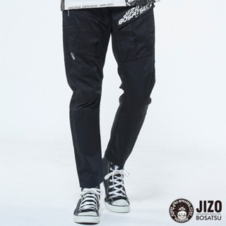 BLUE WAY 地藏小王 JIZO-男款 運動褲 地藏運動貼袋3D錐形褲(黑)