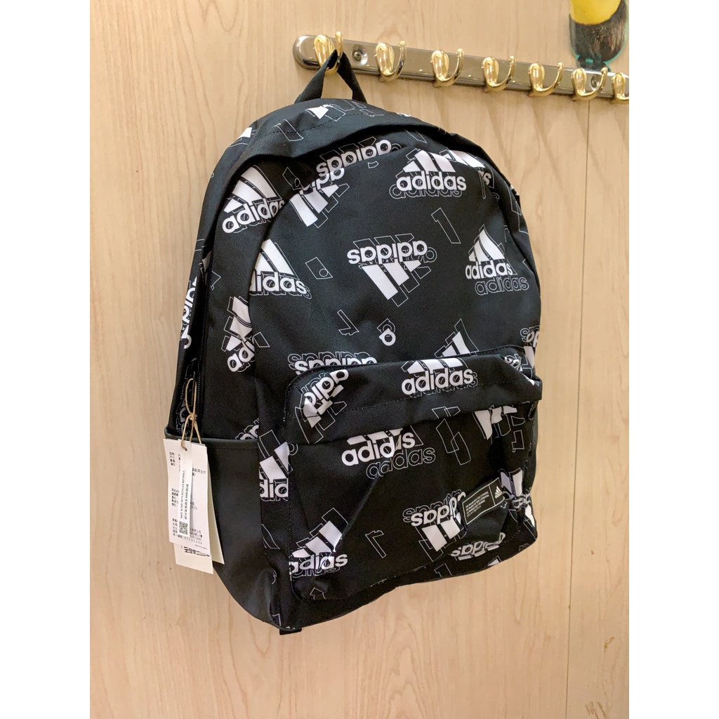 有間店🔹ADIDAS CL BP GFX1 U 後背包 滿版 黑 輕量 書包 hh7070