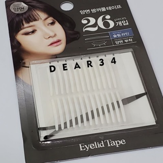 《Dear34》韓國製2mm細款26對入雙面膠雙眼皮貼