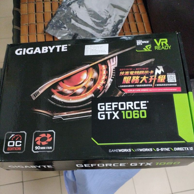 技嘉 GIGABYTE  GTX1060 顯示卡