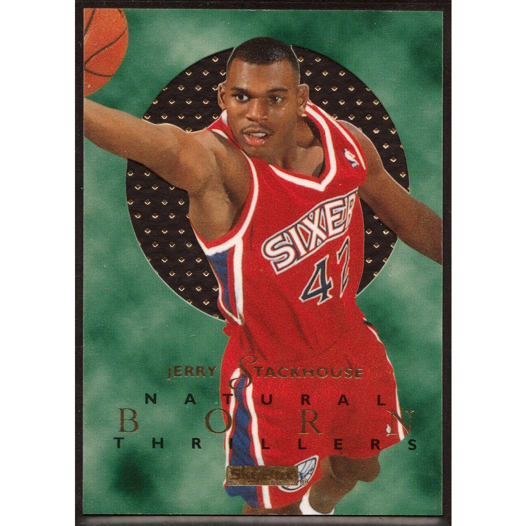 95-96 SKYBOX E-XL NATURAL BORN THRILLERS #7 JERRY STACKHOUSE