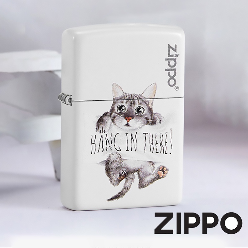 ZIPPO HANG IN THERE!貓咪防風打火機 特別設計 現貨 限量 禮物 客製化 終身保固