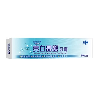 家樂福亮白晶鹽牙膏140g克【家樂福】