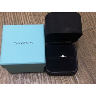 Tiffany &co PT950鉑金鑽石戒指～25分/F/IF國際戒圍8