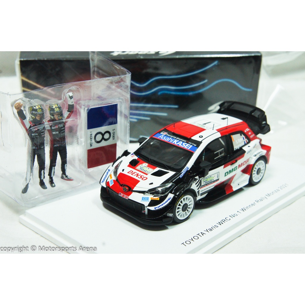 【現貨特價】世界冠軍 1:43 Spark Toyota Yaris WRC 2021 #1 Ogier 人車組