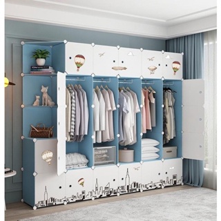 簡易衣柜出租房臥室家用掛塑料布衣櫥折疊簡約現代小兒童收納柜子兒童小衣櫃