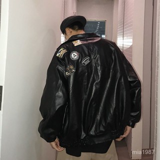 【精品男裝】皮衣外套男痞帥炸街機車服春鞦季寬鬆夾剋韓版潮流棒球服休閒上衣jioyh TYLV