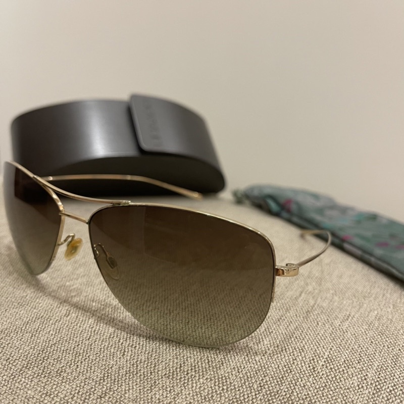 Oliver Peoples 墨鏡 Strummer-F 3775G (金) 漸層綠 太陽眼鏡 二手8成新