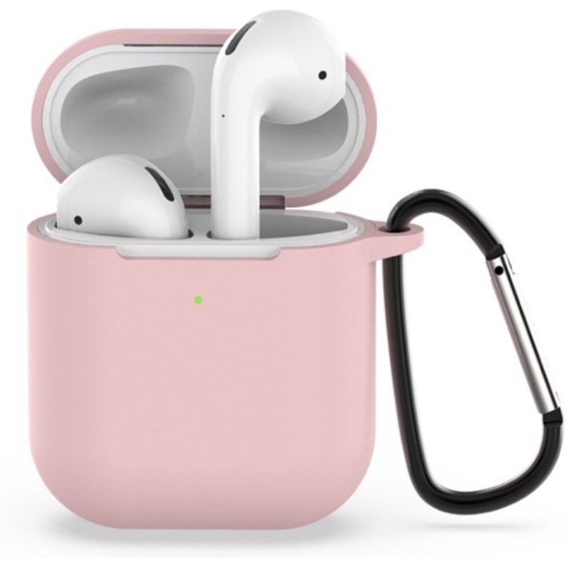 全新Airpods1/2保護套（粉） 液態矽膠保護套 適用於Airpods1/2 親膚手感 防摔耐髒（不付掛鉤