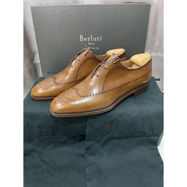 全新全配 Berluti 手工 皮鞋 附鞋撐 sz:9.5號