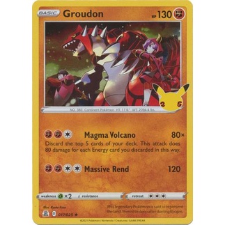 [羊毛農場] 寶可夢 PTCG 國際版 英文 25周年 25週年 肥包 閃卡 固拉多 Groudon 17/25