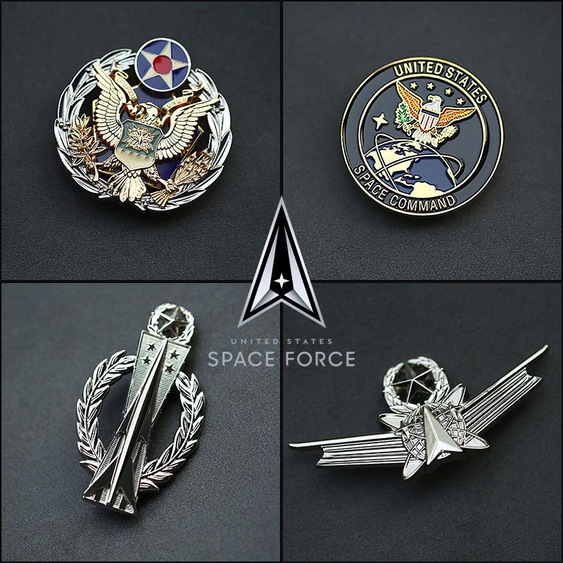 美國太空軍技能章司令部勤務章軍迷金屬徽章胸章識別章魔術貼臂章