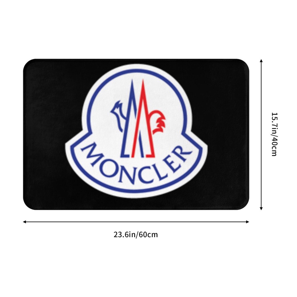 新款 Moncler logo (2) 浴室法蘭絨地墊 廁所衛生間防滑腳墊 茶几門口吸水地墊 速乾進門地毯 客廳沙發臥室