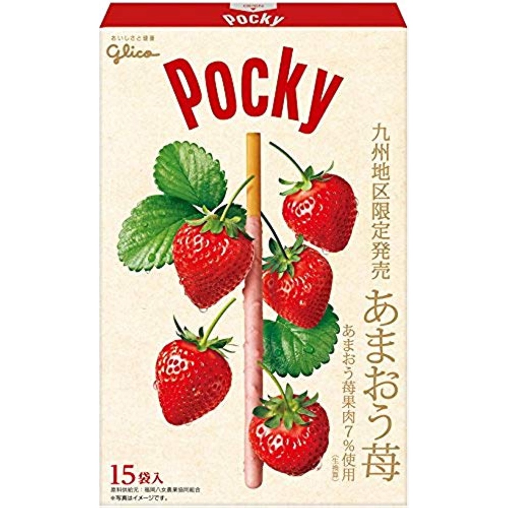 Ezaki Glico Giant Pocky Amaou草莓15袋