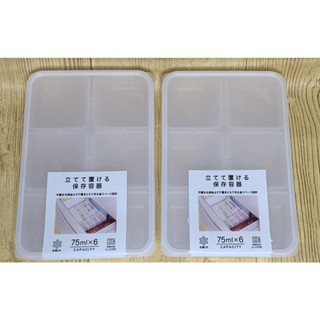 【霏霓莫屬】日本製 Sanada 附蓋保鮮盒 450ml 六格 儲存盒 保鮮盒 備料盒 副食品盒 可冷藏冷凍