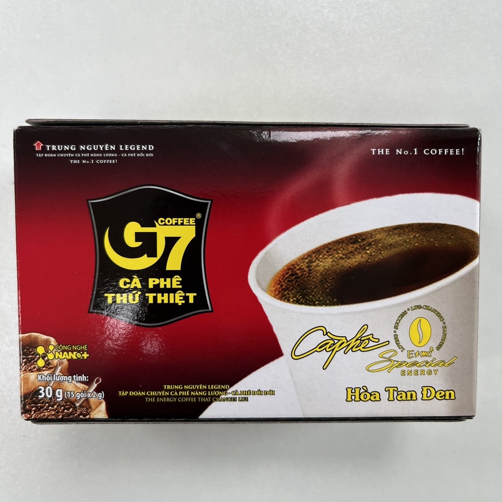 [台灣現貨]G7黑咖啡 15入 盒裝 中原咖啡 越南咖啡 G7 純咖啡 無糖無奶 越南咖啡 即溶咖啡【Z161】黑咖啡