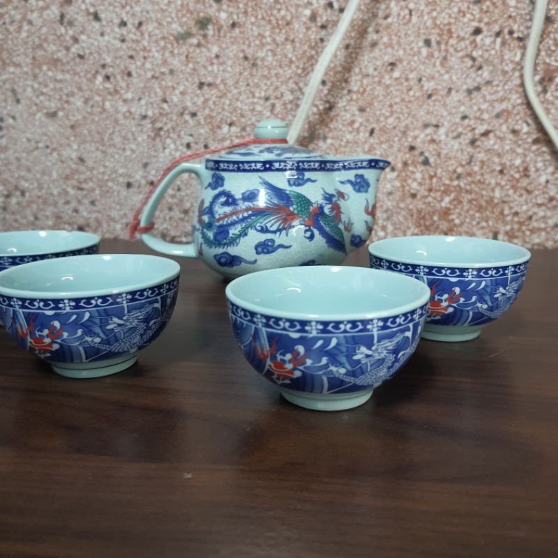 ☁️二手☁️泡茶壺 茶杯  泡茶用品 金門風玻陶瓷 茶具