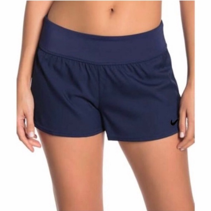 NIKE 女泳裝褲/女運動短褲（內有三角泳褲）深藍色，M號